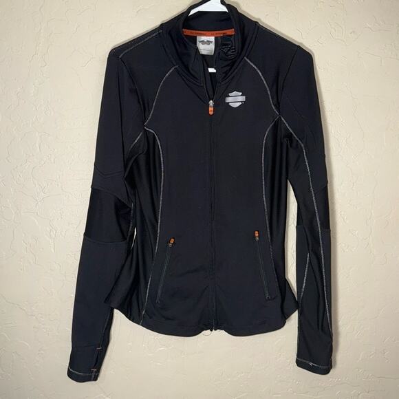 Harley Davidson Hd performance full zip log sleeve top - Picture 1 of 10
